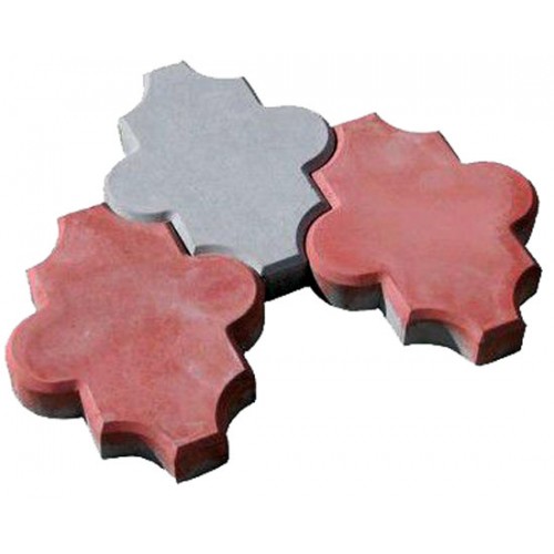 Брусчатка вибролитье Арт Альянс Клевер гладкий 220 х 270 х 45 (28шт./90кг) Красный