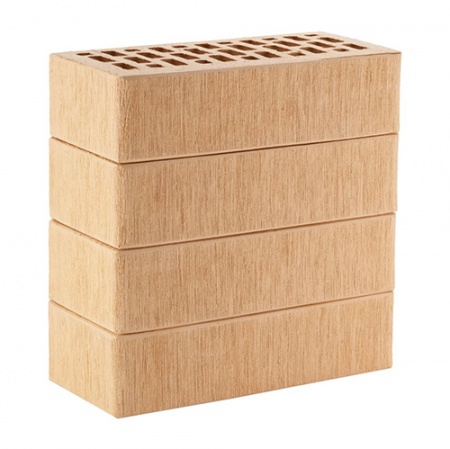 Кирпич ЛСР лицевой керамический пустотелый 1НФ пшеничный тростник