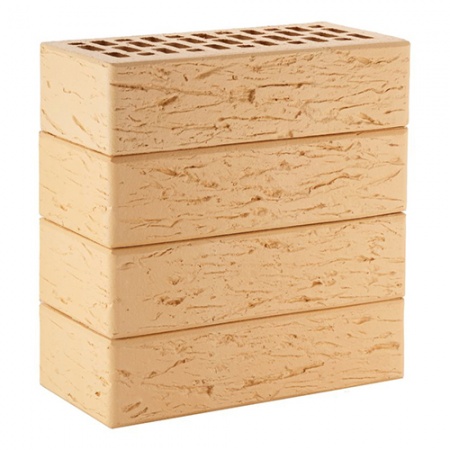 Кирпич ЛСР лицевой керамический пустотелый 1НФ пшеничный рустик