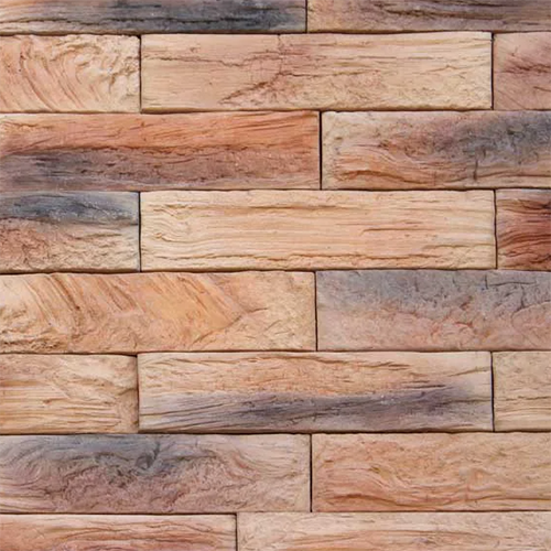 Облицовочный камень Арт Альянс Древесный кирпич оранжевый+темно-коричневый