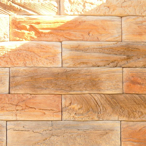 Облицовочный камень Арт Альянс Древесный кирпич оранжевый